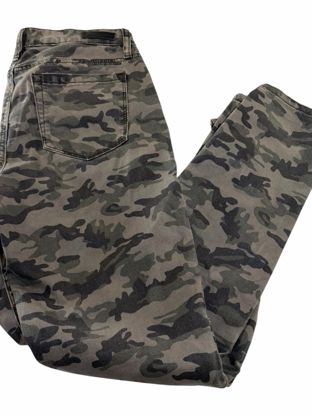 Blank NYC Camo Moto Skinny Ankle Pants Size 28 Green Camo Zip Pockets